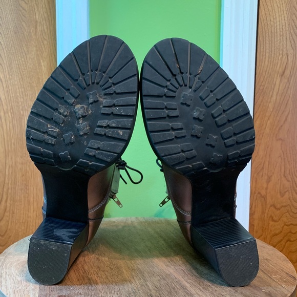 Madden NYC Josie Silver Lace-up Combat Boots - Picture 6 of 8